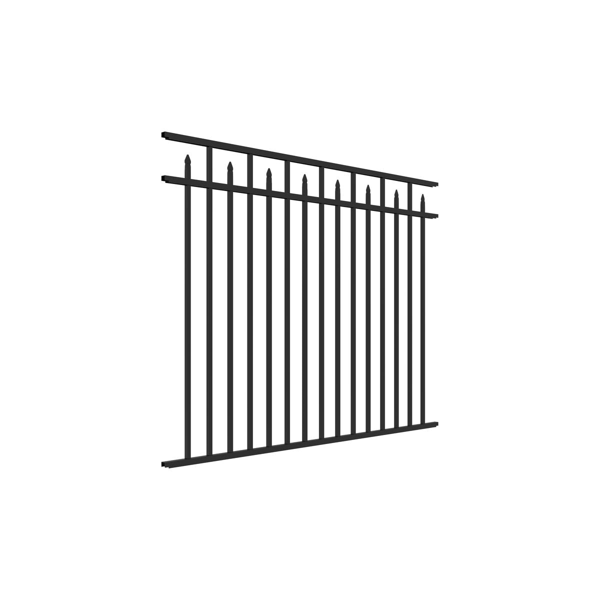 Amethyst DR Home Series - Fence Panel - 4½' x 6' Drop Rail - ActiveYards - Black