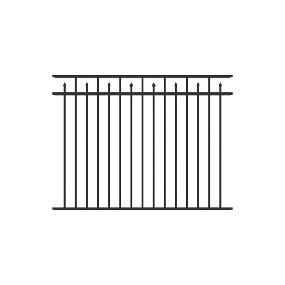 Amethyst DR Home Series - Fence Panel - 4½' x 6' Drop Rail - ActiveYards - Black