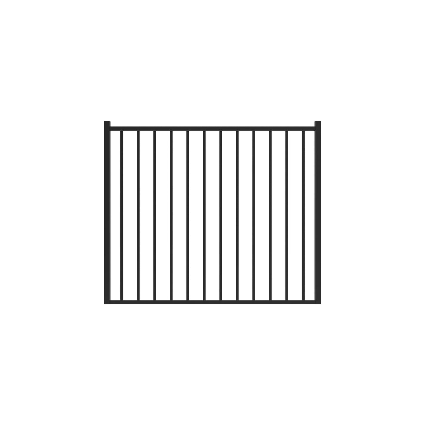 Bedrock Home Series - Straight Gate - 4' x 5' - ActiveYards - Black