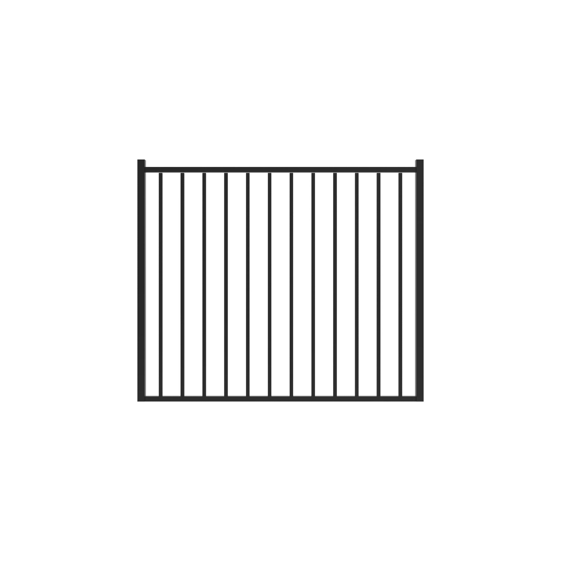 Bedrock Home Series - Straight Gate - 4' x 5' - ActiveYards - Black