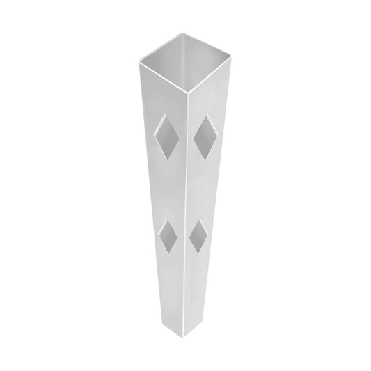 Corner Post - Diamond Ranch Rail 2-Rail - 5" x 5" x 60" - ActiveYards - White