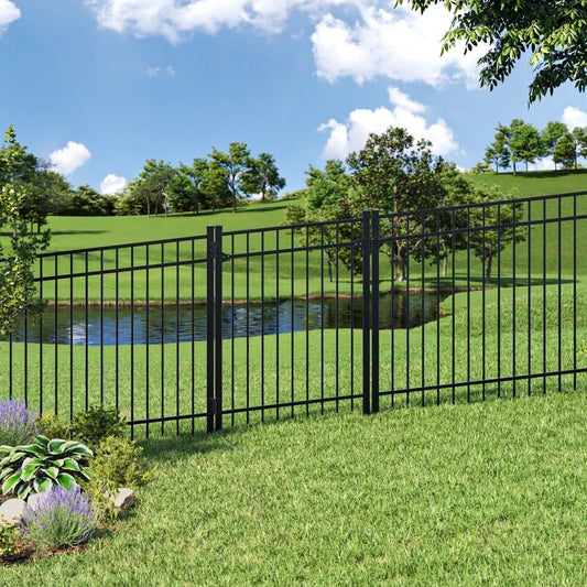 Granite Harbor Series - Straight Gate - 4' x 4' - ActiveYards - Black