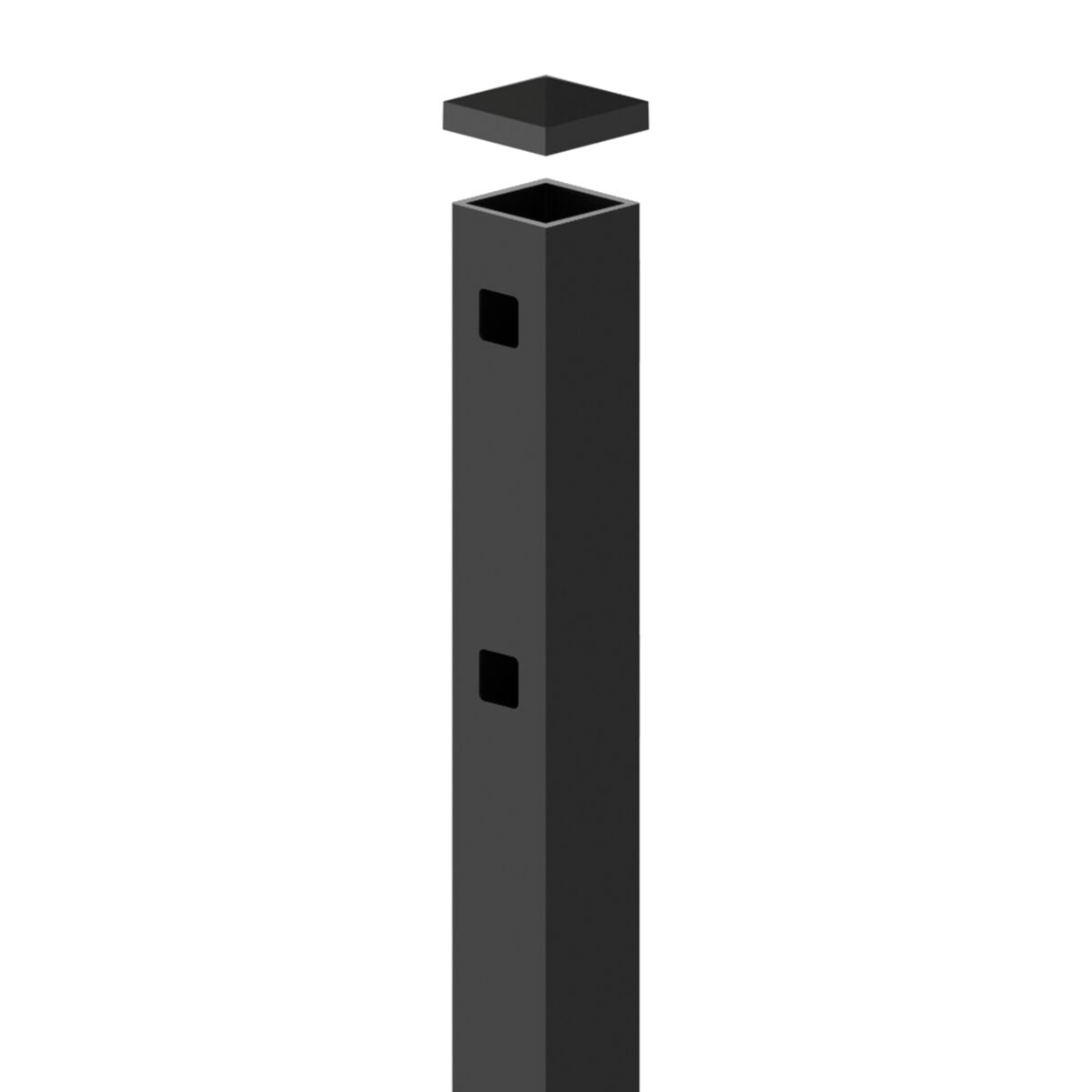 Heavy Duty Gate Post - 2½" x 2½" x 82" (H) - ActiveYards - Black