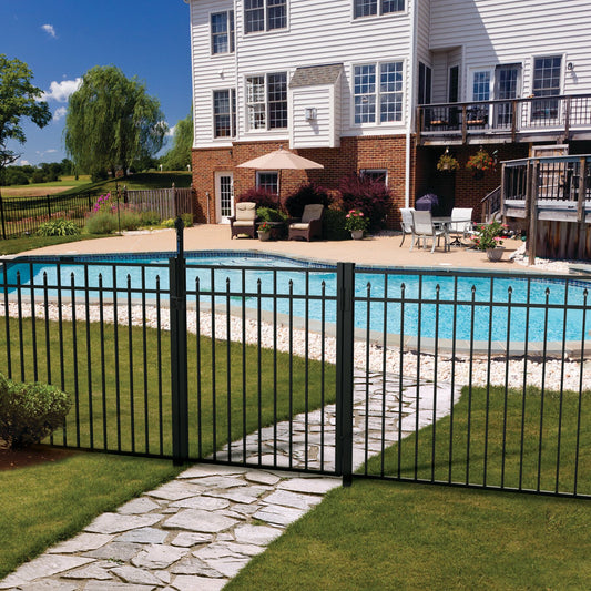 Amethyst DR Home Series - Straight Gate - 4½' x 5' - ActiveYards - Black