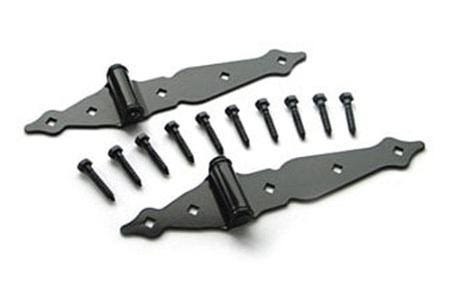 Ornamental T-Hinge Set - 8" Self-Closing - BOL Hardware - Black