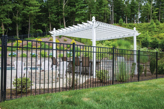 Granite DR Home Series - Fence Panel - 4½' x 6' Drop Rail - ActiveYards - Black