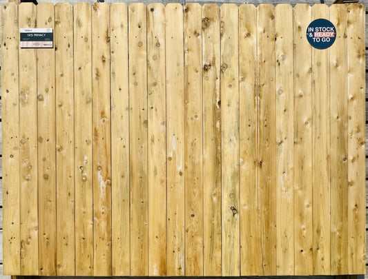 Privacy Solid Board - 1" x 5" Boards - White Cedar Fence Panel - 6' x 96"